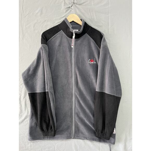 Canada Athletics Fleece Jacket With Canada/leaf Embroidered On Chest And Back L - Picture 1 of 8